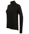 Top donna a manica lunga con zip a ¼ Tombo