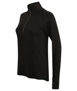 Top donna a manica lunga con zip a ¼ Tombo