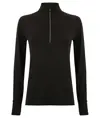 Top donna a manica lunga con zip a ¼ Tombo