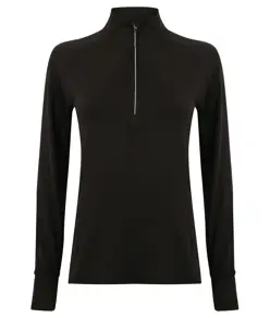 Top donna a manica lunga con zip a ¼ Tombo