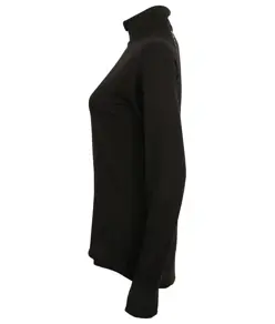 Top donna a manica lunga con zip a ¼ Tombo