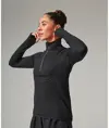 Top donna a manica lunga con zip a ¼ Tombo