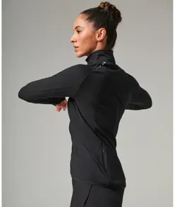 Top donna a manica lunga con zip a ¼ Tombo