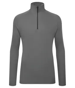 Top performance a maniche lunghe con zip a ¼ uomo TriDri® TriDri