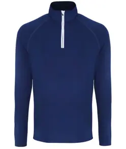 Top performance a maniche lunghe con zip a ¼ uomo TriDri® TriDri
