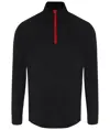 Top performance a maniche lunghe con zip a ¼ uomo TriDri® TriDri