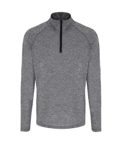 Top performance a maniche lunghe con zip a ¼ uomo TriDri® TriDri