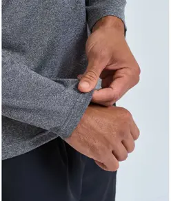 Top performance a maniche lunghe con zip a ¼ uomo TriDri® TriDri