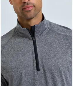 Top performance a maniche lunghe con zip a ¼ uomo TriDri® TriDri