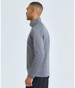 Top performance a maniche lunghe con zip a ¼ uomo TriDri® TriDri