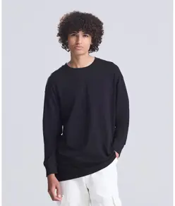 T-shirt a maniche lunghe Oversize 100 AWDis Just T's