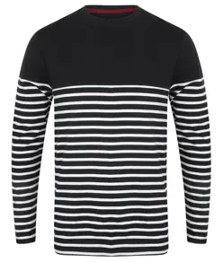 T-shirt a righe bretoni a maniche lunghe Front Row