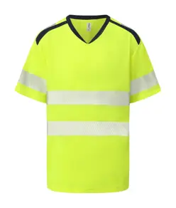 T-shirt alta visibilità con colletto alla coreana comfort (HVJ430) YOKO