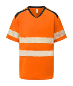 T-shirt alta visibilità con colletto alla coreana comfort (HVJ430) YOKO