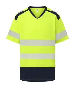 T-shirt alta visibilità con colletto alla coreana comfort (HVJ430) YOKO