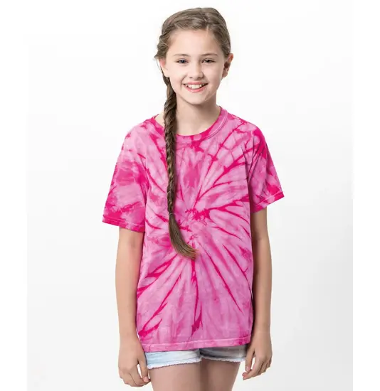 T-shirt bambino con stampa ragno tono su tono Colortone