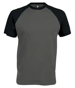 T-shirt baseball bicolore a maniche corte Kariban