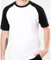 T-shirt baseball bicolore a maniche corte Kariban