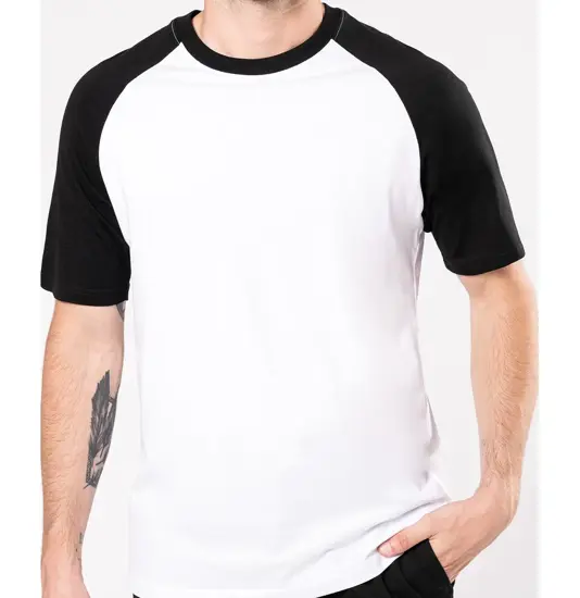 T-shirt baseball bicolore a maniche corte Kariban