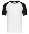 T-shirt baseball bicolore a maniche corte Kariban