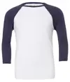 T-shirt baseball unisex triblend con maniche a ¾ Bella Canvas