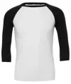 T-shirt baseball unisex triblend con maniche a ¾ Bella Canvas