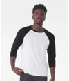 T-shirt baseball unisex triblend con maniche a ¾ Bella Canvas