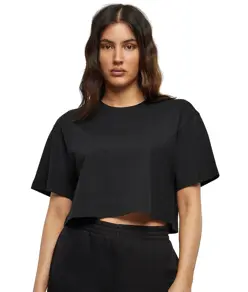 T-shirt corta oversize da donna Build Your Brand