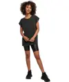 T-shirt da donna con lavaggio acido e spalle scese Build Your Brand