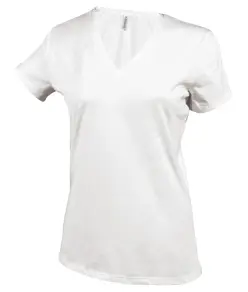 T-shirt donna a maniche corte con scollo a V Kariban