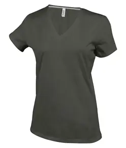 T-shirt donna a maniche corte con scollo a V Kariban