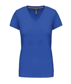 T-shirt donna a maniche corte con scollo a V Kariban