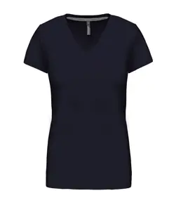 T-shirt donna a maniche corte con scollo a V Kariban