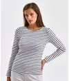 T-shirt donna a maniche lunghe Marinière costiera Asquith & Fox