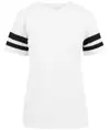 T-shirt donna a righe in mesh Build Your Brand