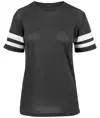 T-shirt donna a righe in mesh Build Your Brand