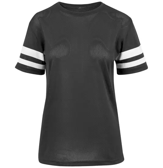 T-shirt donna a righe in mesh Build Your Brand