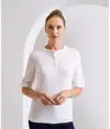 T-shirt donna con maniche arrotolate Long John Premier