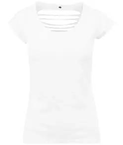 T-shirt donna con scollatura posteriore Build Your Brand