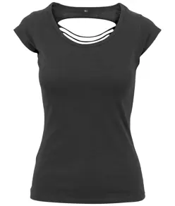T-shirt donna con scollatura posteriore Build Your Brand