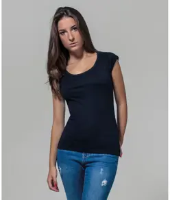 T-shirt donna con scollatura posteriore Build Your Brand