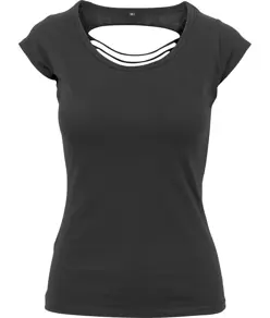 T-shirt donna con scollatura posteriore Build Your Brand