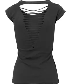 T-shirt donna con scollatura posteriore Build Your Brand