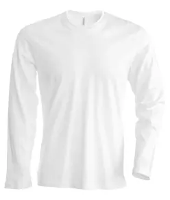 T-shirt girocollo a maniche lunghe da uomo Kariban