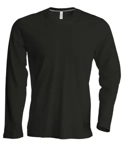 T-shirt girocollo a maniche lunghe da uomo Kariban