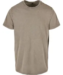 T-shirt girocollo slavata ad acido Build Your Brand