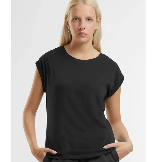 T-shirt regular con spalle scese donna New Morning Studios