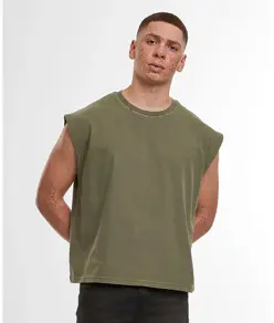 T-shirt smanicata corta pesante vintage Build Your Brand