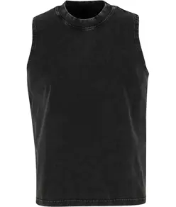 T-shirt smanicata effetto slavato vintage da donna Build Your Brand