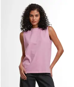 T-shirt smanicata effetto slavato vintage da donna Build Your Brand
